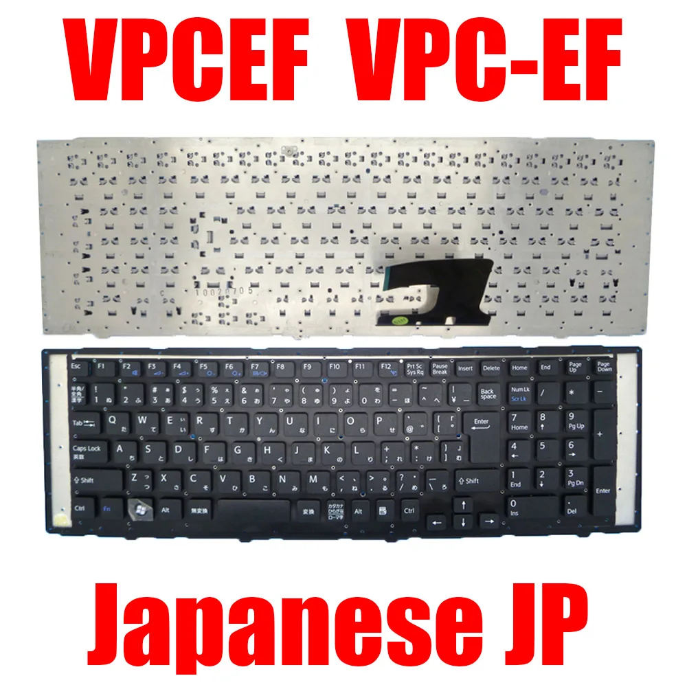 

JP Laptop Keyboard For SONY For VAIO VPCEF VPC-EF VPCEF3E1E VPCEF3E1R V116646C Japanese Black New