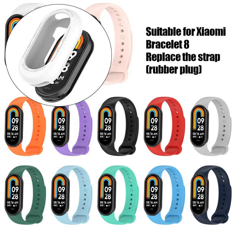 Breathable Silicone Strap for Xiaomi Mi Band 8 Replacement Wristband Sport Bracelet for MiBand 8 Watchband Accessories