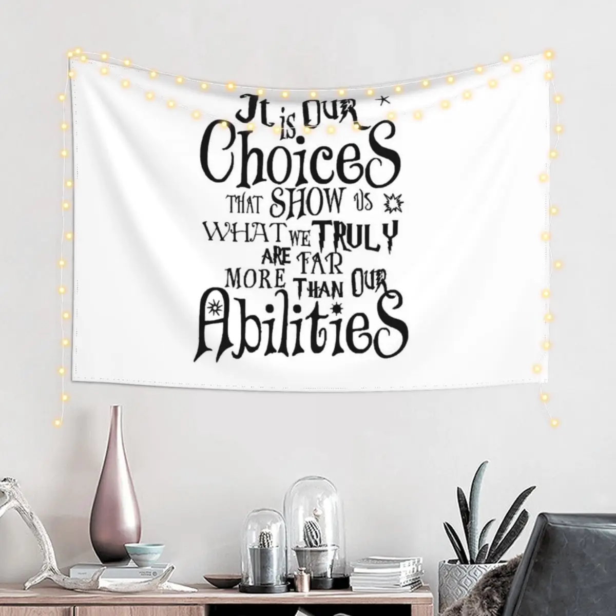 It is our choices far more than our abilities Tapestry Bedroom Decorations Home Decor Accessories Cute Decor Tapestry