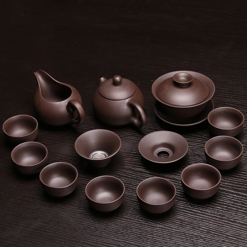 Heißer Verkauf: Hochwertiges Keramik-Teeservice aus lila Ton – Kung-Fu-Teekanne, Teefilter, Xishi Gaiwan, Teekanne, Servierbecher, Teetasse, chinesisches Trinkgeschirr