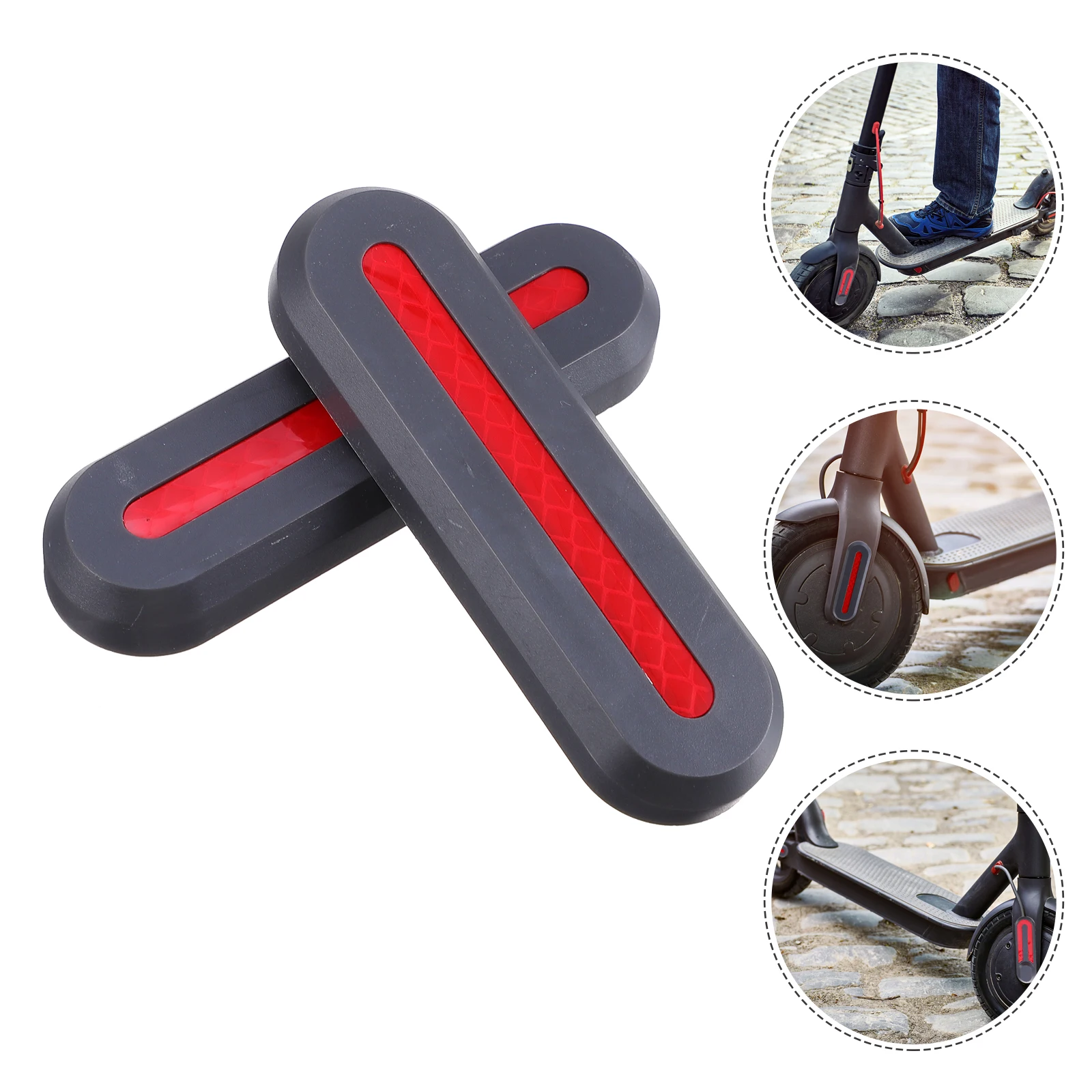

Scooter Wheel Hubs Caps Protective Shells Replacement Electric Accessories Front Rear Cover Reflective Sticker Universal Millet