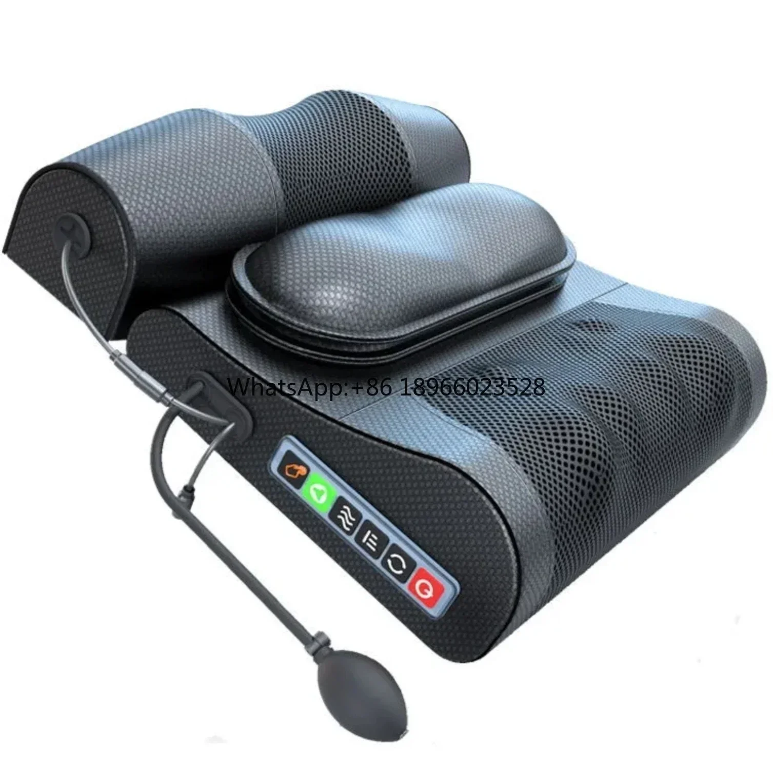 3 in 1 newest head and neck shiatsu deep kneading portable soft massage pillow 2023 neck with heat