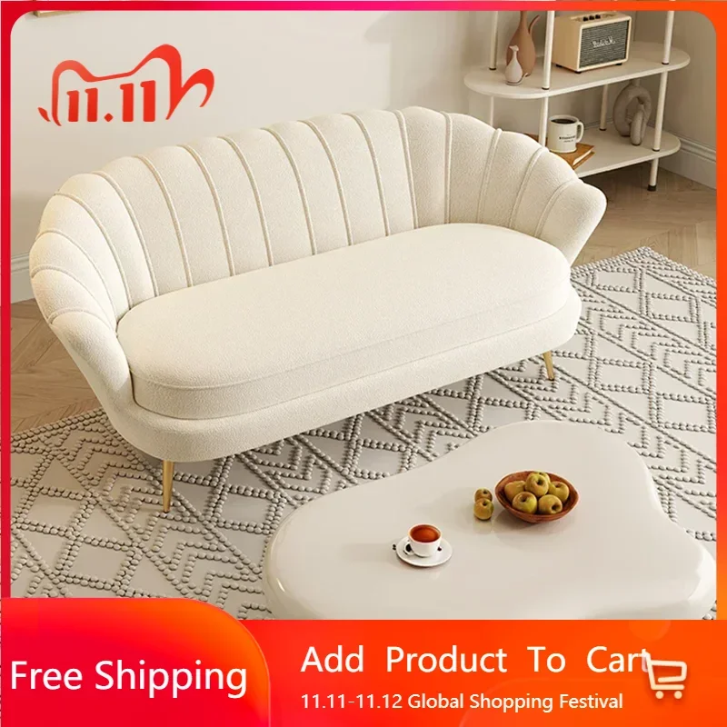 

Cloud Service Double Sofa Nordic Stretch Princess Relax European Modern Floor Sofa White Designer Modern Divano Hotel Furniture