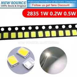 SMD LEDストリップ,100 W,2835 W,0.5W,3V,6V,9V,18V,36V,150ma/100ma/30ma/60ma/80ma,0.2-6000 k,新ソース,6500個