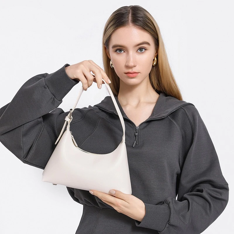 

Women French Style High Quality Handbag Lady Daily Lightweight Commute Versatile Shoulder Bags Simplicity Solid Color Luxury Bag