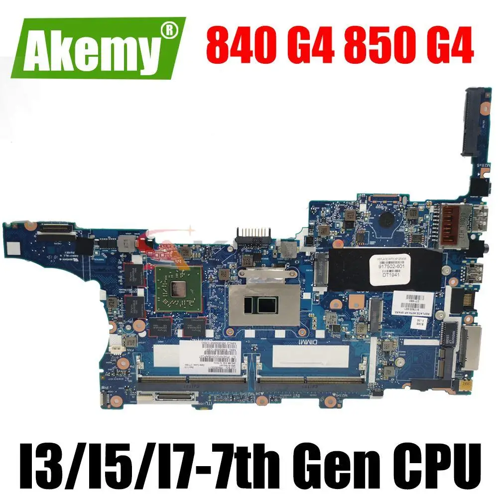 

Материнская плата для ноутбука HP EliteBook 850 840 G4 6050A2854301 917505-601 CPU I7-7500U GPU R7 M350 2G, материнская плата для ноутбука, полный тест