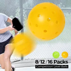 JIKEGO pelotas de Pickleball para exteriores de grado de competición 74mm 40 agujeros 8 12 16 paquetes PE 26g amarillo verde accesorios de entrenamiento