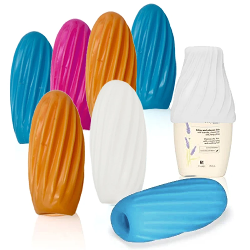 Leak Proof Cover Silicone Cosmetic Leakproof Sleeve Toiletries Container Cover Shampoo Conditioner Bottle Anti-leak Cover