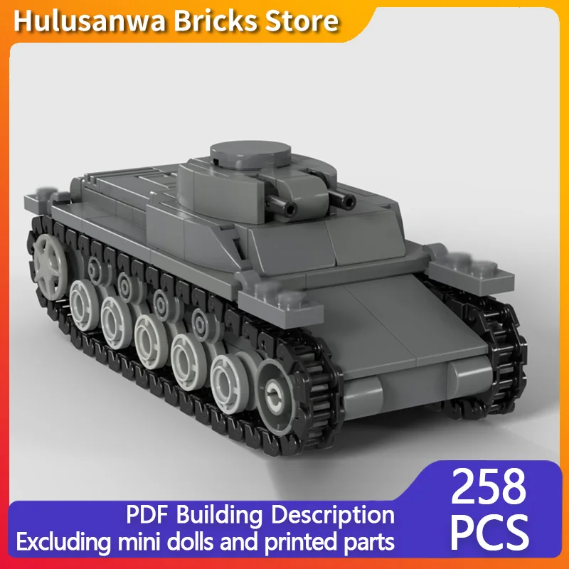 

Panzer I Ausf B WW2 Военные танки Модель MOC Строительные кирпичи Военное оборудование Модульная технология Подарок Праздник Сборка Детская игрушка