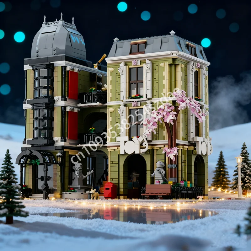 

3892 шт. MOC Olive Street альтернативный дизайн набор моделей здание рождественский подарок блоки строительные игрушки DIY идея кирпич на день рождения