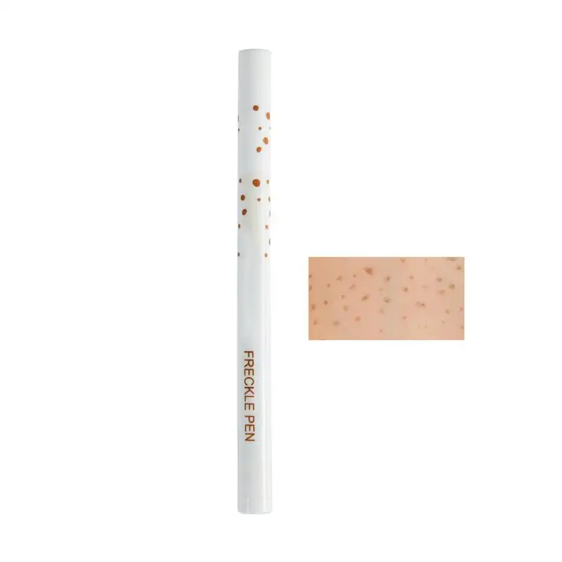 Pluma de pecas falsas para cara, resistente al agua, pluma de pecas falsas realistas, pluma de simulación de manchas falsas, maquillaje hundido, pluma de pecas marrón suave