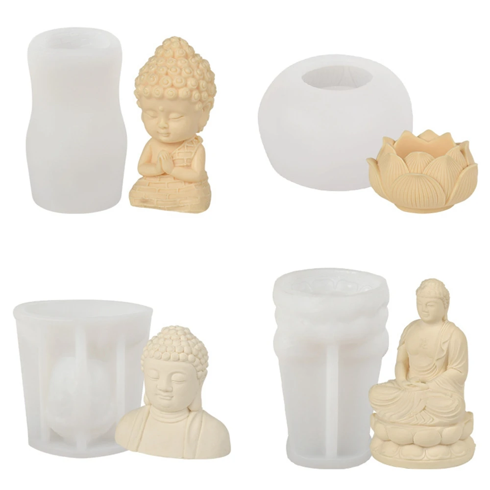 

Buddha Aromatherapy Candle Silicone Mold Three Dimensional Candle Silicone Mold Scented Making Tools 3D DIY Handmade Fragrance