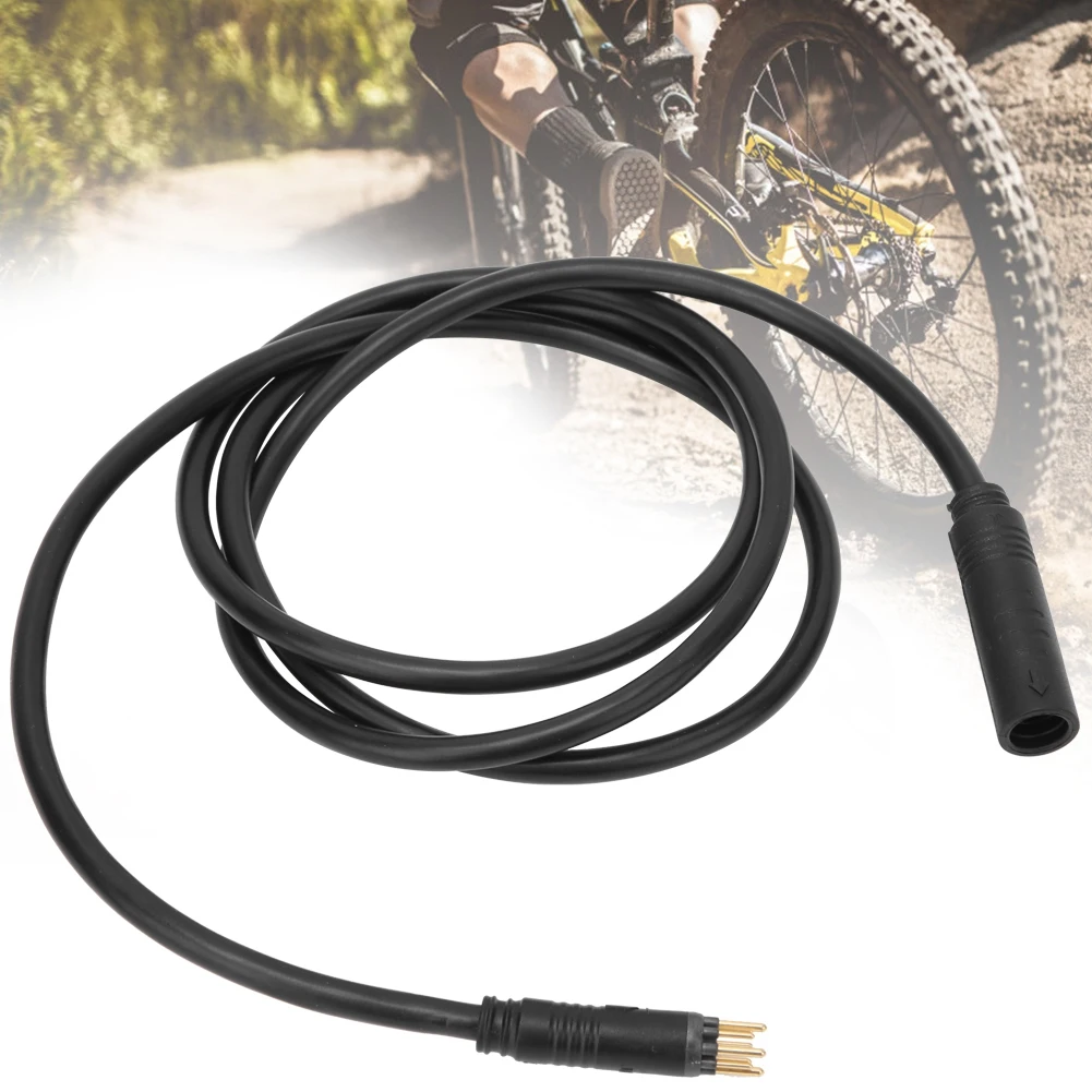 Motor Extension Cable 9 Pin Waterproof Safe Electric Bike Cable Female To Male Wire Excellent Sealing for Cycling