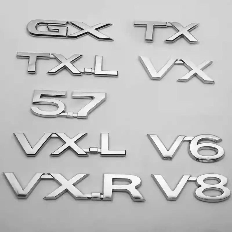 

5.7 V6 V8 GX.R VX.R Car Emblem Tail Logo Rear Tailgate Letter Sticker For Toyota Prado Land Cruiser