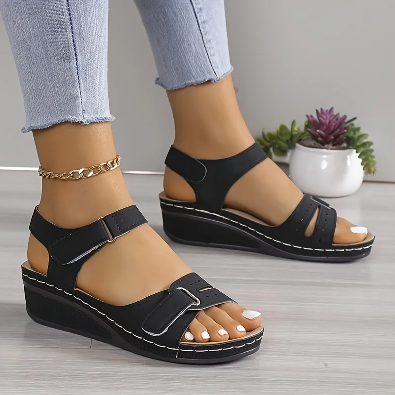 2024 Women Sandals Summer Shoes Open Toe Shoes Woman Plus Size Women Shoe Wedge Sandals Women Ladies Party Female Footwear