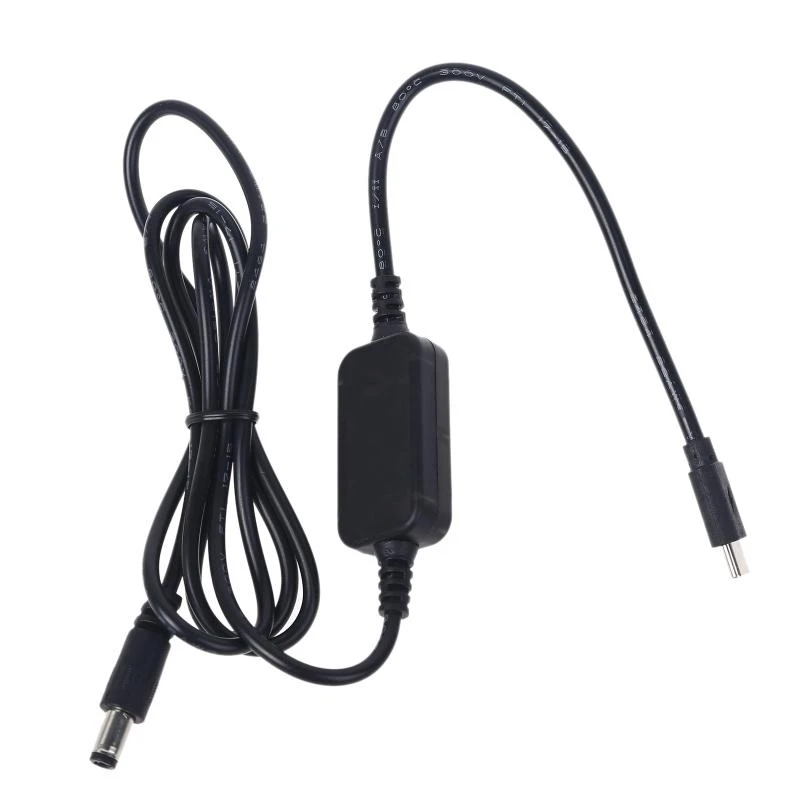 

02DD Type C to 5.5x2.1mm Male Step Up Power Supply Cable for Wifi Router Accessories
