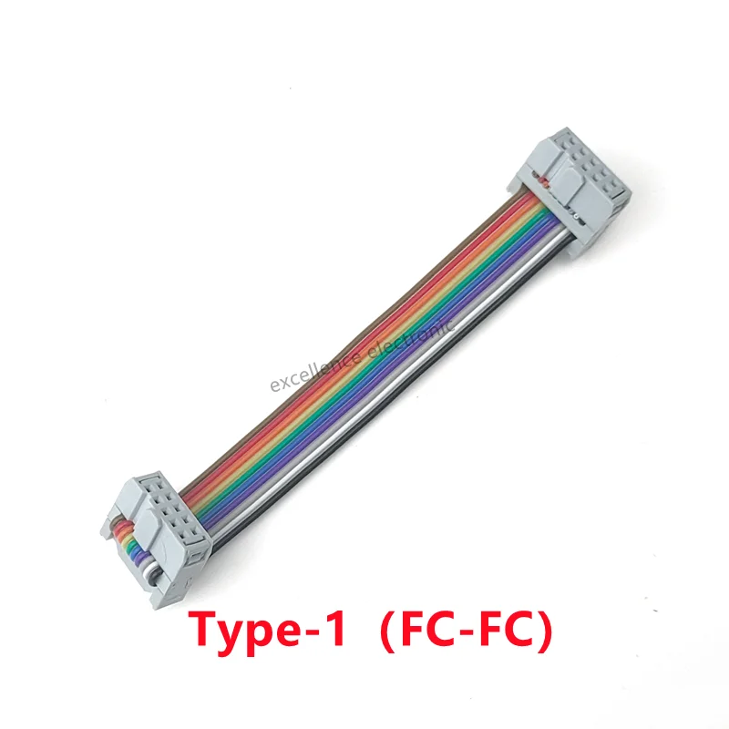 FC zu DC3 2,54 mm Pitch IDC Farbflachkabel LED-Bildschirmanschluss JTAG Download Line 10/20/40/60/80/100 cm 40P GPIO-Flachbandkabel