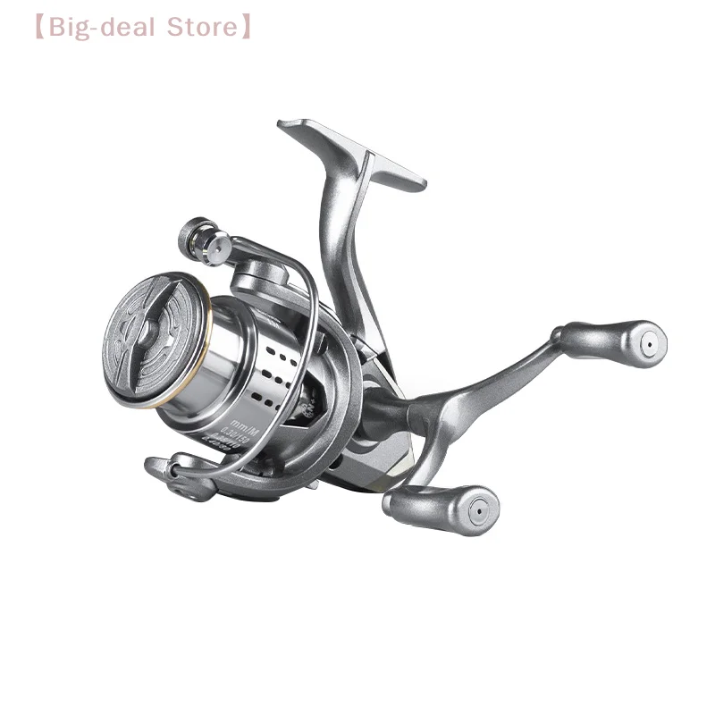 【M】Spinning Reel 8kg Max Drag 5.2:1 Gear Ratio Metal Spool Fishing Reel Double Swing Arm Carp Reel For Freshwater Saltwater