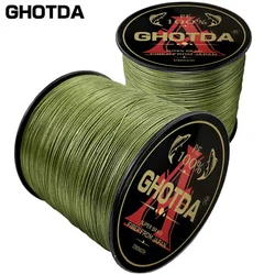 GHOTDA 100M 4 Strands 10-80LB Braided Fishing Line PE Multilament Braid Lines wire Smoother Floating Line