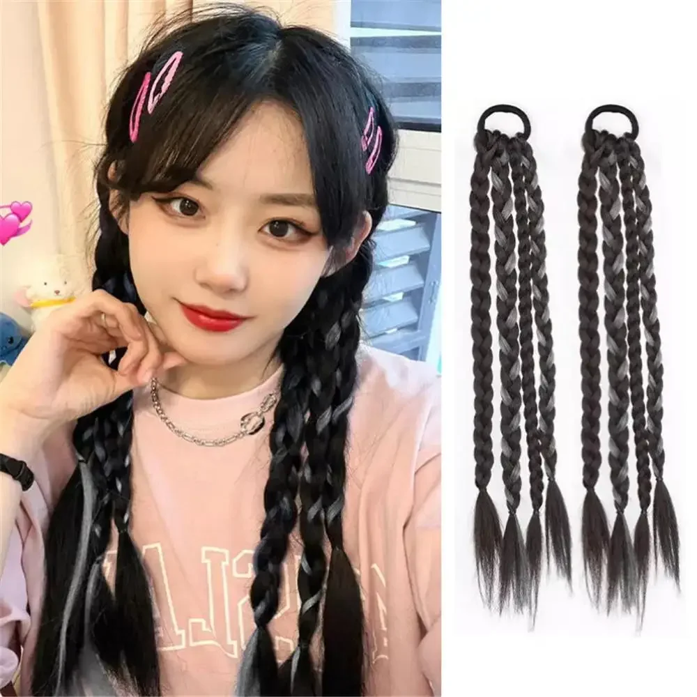 

Синтетический парик, модная коса из рыбьей кости, милая, крутая, красочная, четырехпрядная коса, хвост для горячих девушек, аксессуары из трех нитей