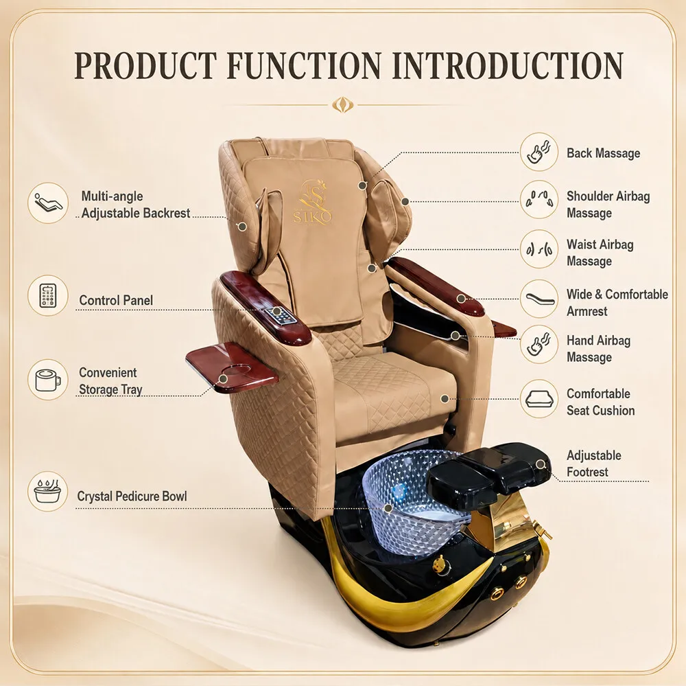 Commercial Foot Spa Pedicure Chair Recliner Massage Foot Bath Sofa for Hotel Spa Club Wellness Center Gym Massage Zone