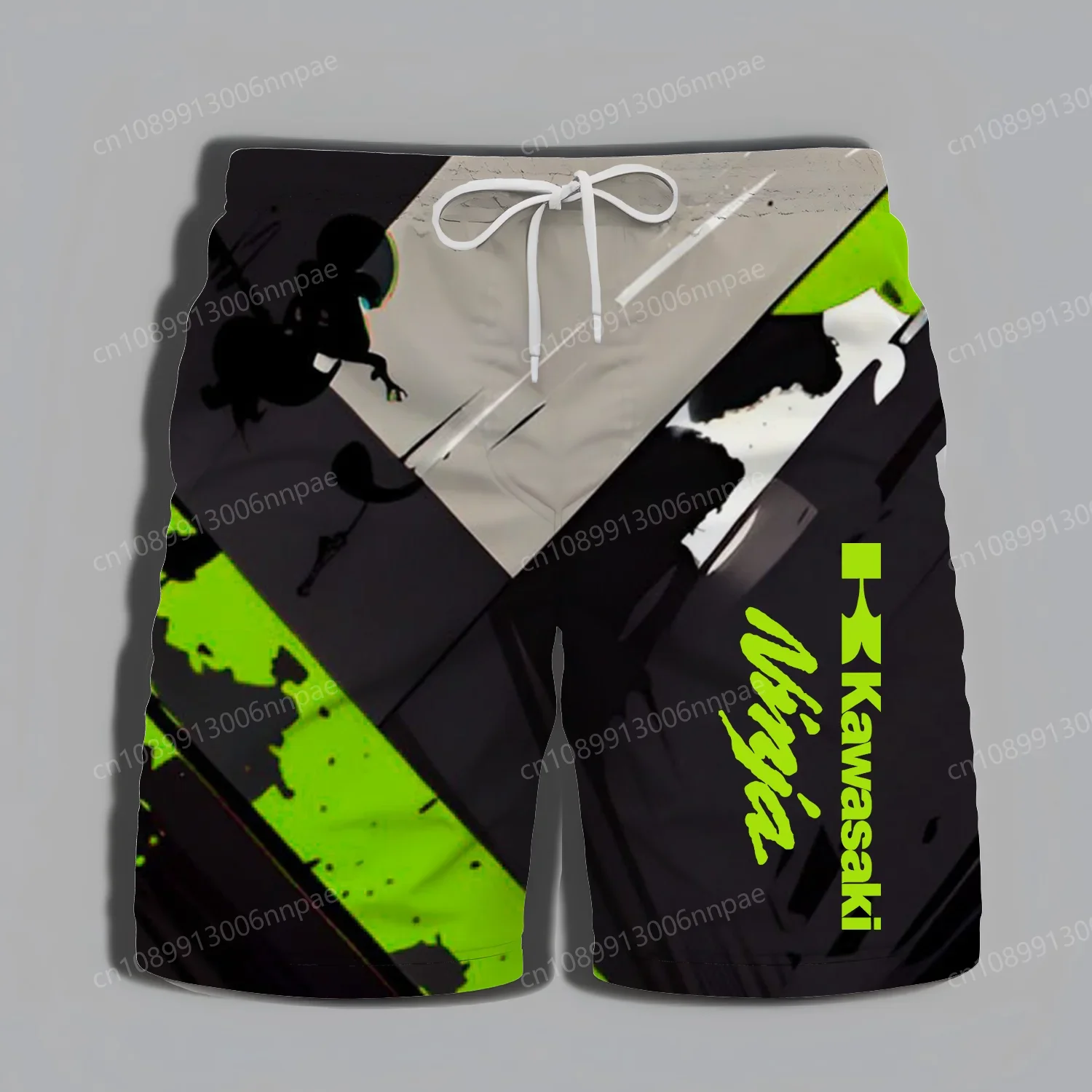 Pantaloncini estivi giornalieri da uomo 2025 Nuovo modello di sport estremi per moto Kawasaki Pantaloni da spiaggia alla moda e squisiti Cool