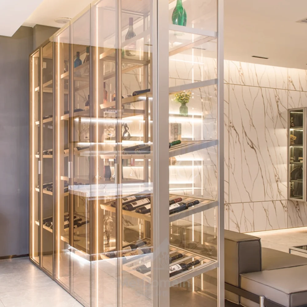 Custom Freestanding Lockable Modern Bedroom Wardrobe (for Villas)