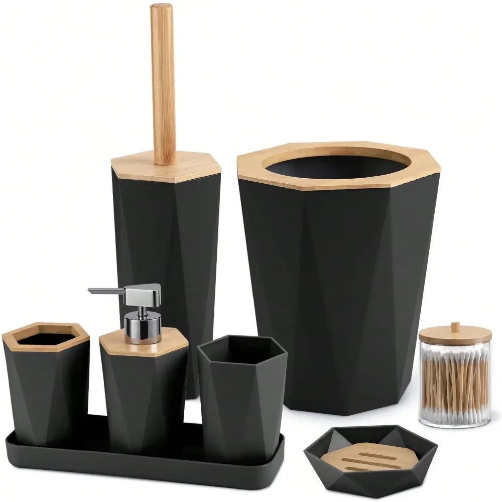 

Bathroom Accessories OrganizerShaped Bathroom Set, Bathroom Accessory Set Of 8 Pieces, HighQuality And High Aesthetic Bathroom A