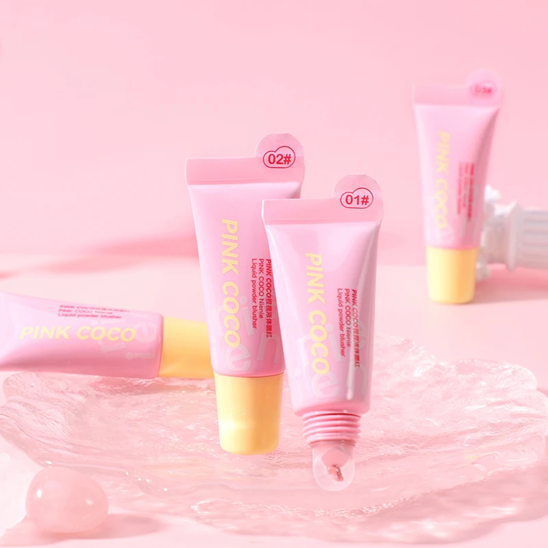 PINK COCO Squeeze Liquid Blush - jednokolorowy, do podwójnego stosowania do ust i policzków, łatwy w aplikacji i zapewniający długotrwały naturalny wygląd makijażu kosmetycznego