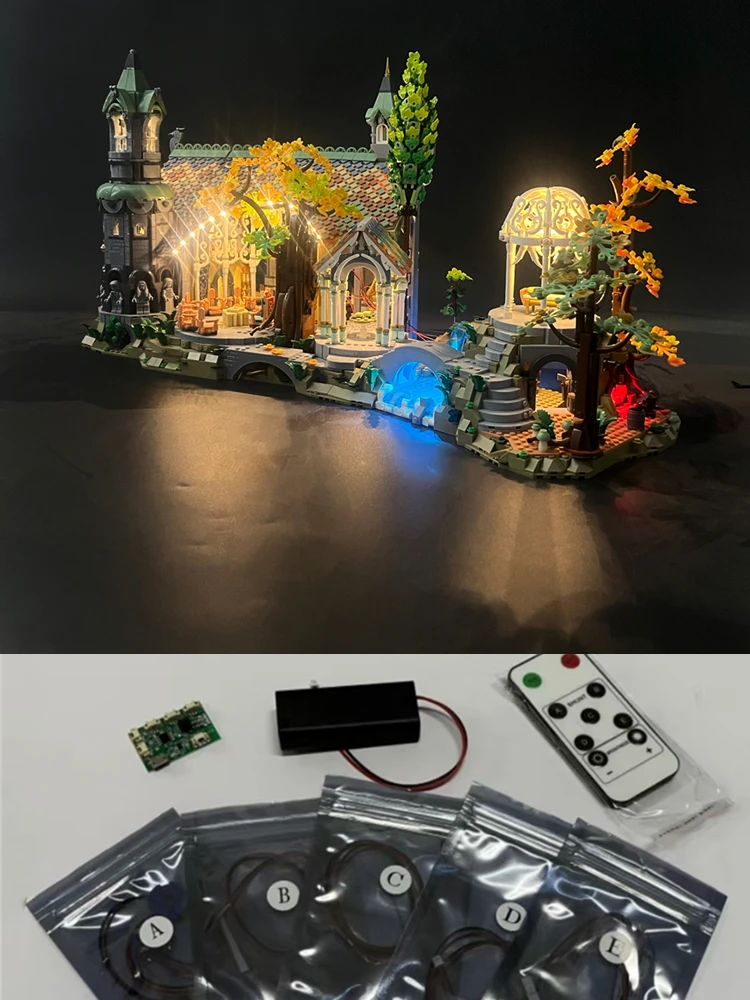 BYB LED-Beleuchtungsset für LEGO 10316, Der Herr der Ringe: Rivendell-Bausteine, dekorative Lampe (Bau nicht im Lieferumfang enthalten) – Detail 1