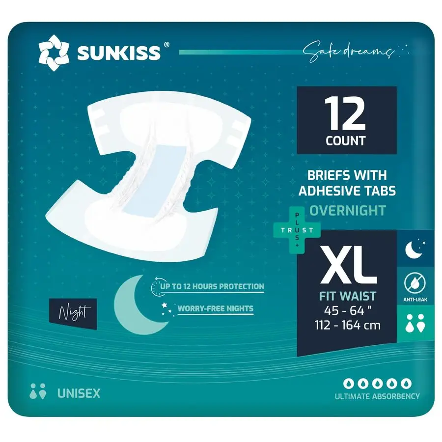 حفاضات TrustPlus للبالغين طوال الليل XLarge 48 Count amp Booster Pads 15 x 4 104 Count Bundle حماية من التسرب، التحكم في الرائحة، فائقة #2