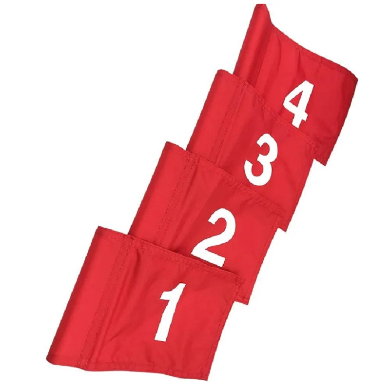 Drapeaux de parcours de golf avec tube inséré, mini drapeaux verts pour cour, intérieur, extérieur, arrière-cour, sensation de broche en nylon 420D,