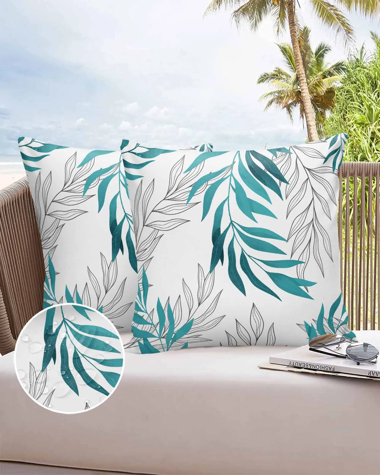 

2/4 шт., водонепроницаемые наволочки для диванных подушек