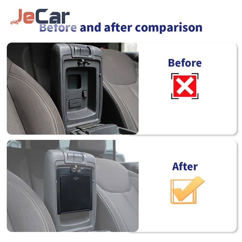 JeCar مسند ذراع السيارة صندوق التخزين المنظم ABS المواد ل جيب رانجلر JK 2011-2017 اكسسوارات السيارات الداخلية #5