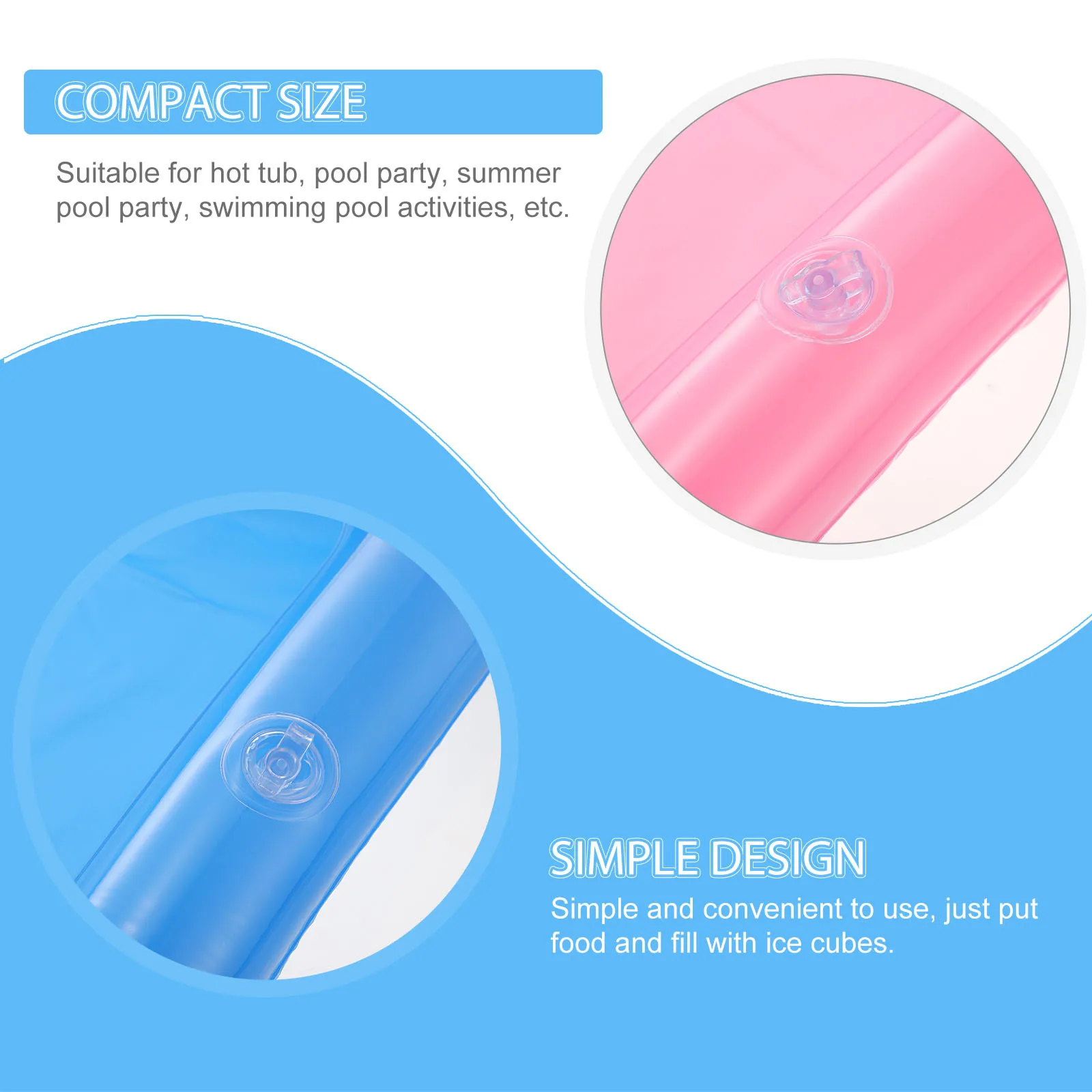 2Pcs Swimming Pool Drink Holder Inflatable Floating Tray Keeps Food and Beverages Afloat Perfect for Pool Parties Summer Water