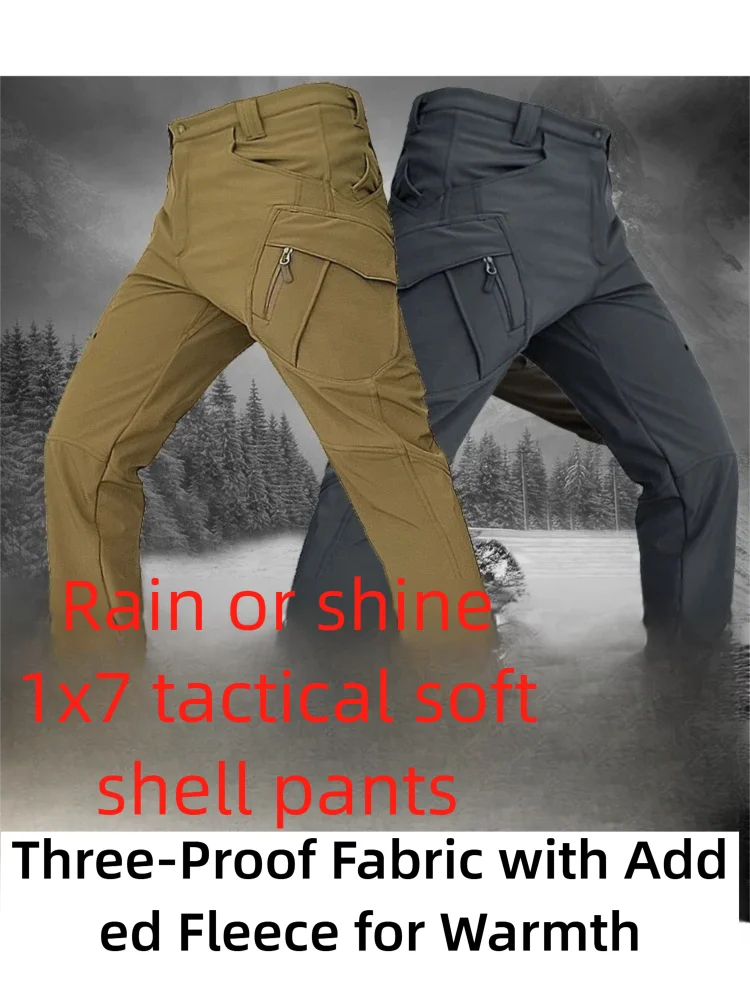 

Men's Thermal Waterproof Tactical Pants Winter Military Combat Training Hiking Outdoor Trousers (X7 X9)