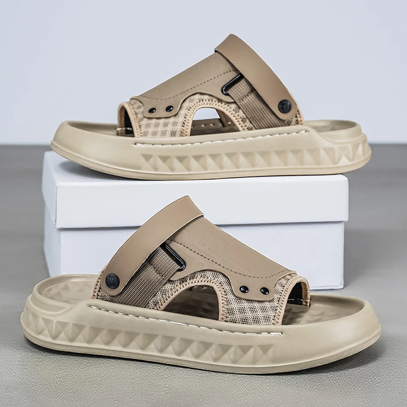 

Men's fashion sandals summer new breathable lightweight anti-slip outdoor casual beach sandals students dual-use sports slippers