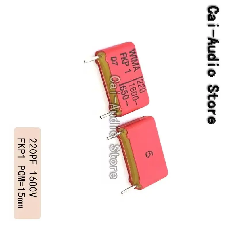 2PCS/5PCS/10PCS/Lot Brand NEW Germany WIMA FKP1 1600V 220PF 1600V221 Film Capacitor 1600v220pf 221 Pitch 15mm 5% FKP1T002204B00