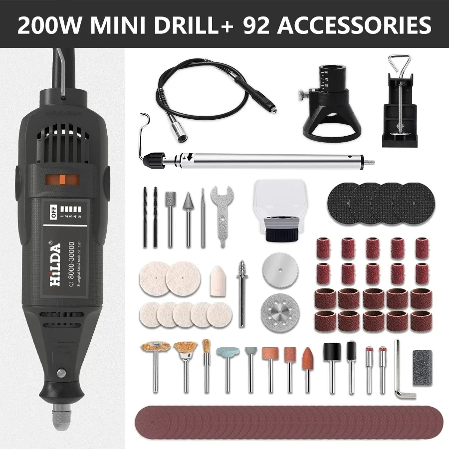 HILDA Electric Drill Mini Drill Electric Rotary Tool Grinding Machine Engraving Machine Pen Grinding Machine Accessories