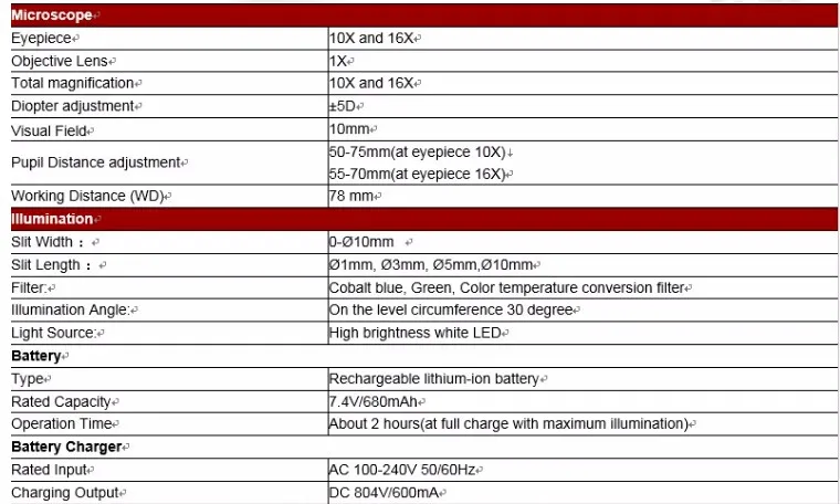 Ophthalmic Examination Equipment With Adaptor Veterinary Portable Slit Lamp - Image 6