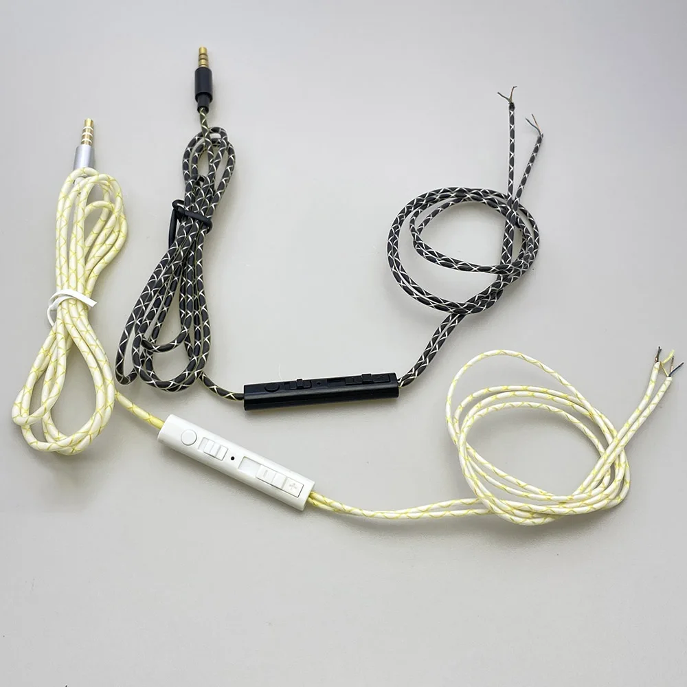 1pcs HIFI Earphone Line Repair 3.5mm 4pole Plug Jack DIY Earphone Audio Cable Controller Repair Replacement Headphone Wire