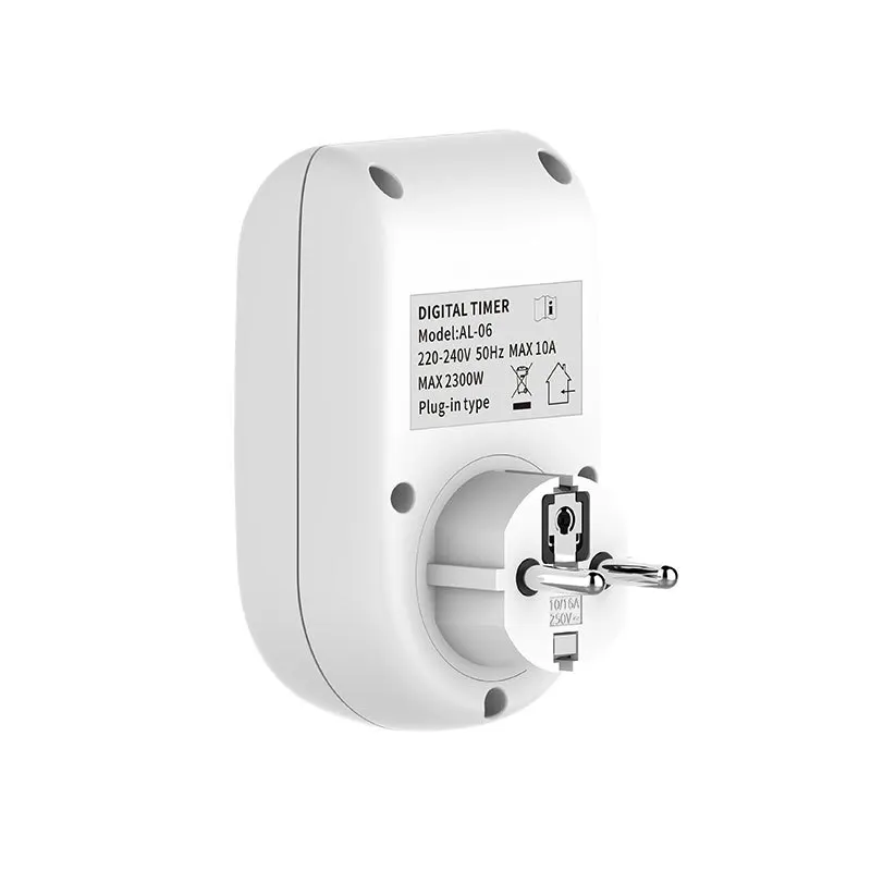 1Pcs European Timer Multi Hole Socket Timing Switch Socket European Switch Transfer Socket Al-06