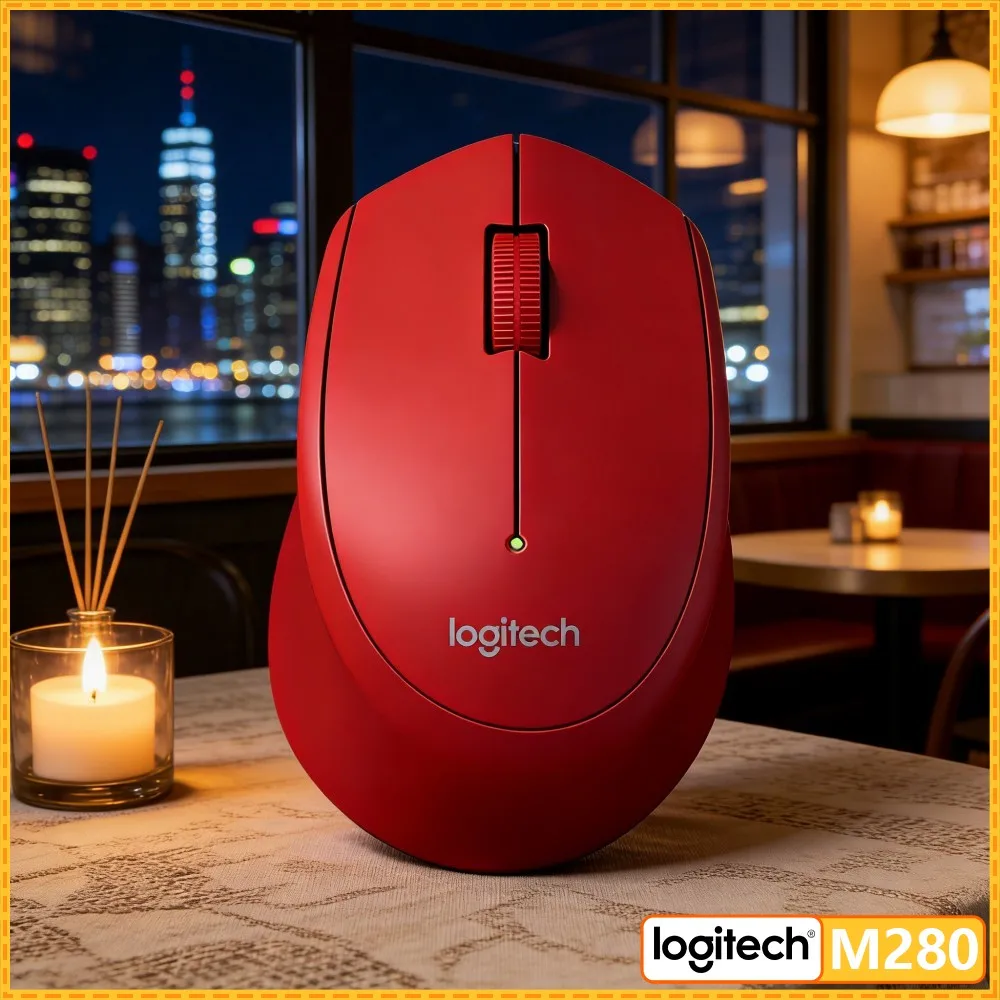 Light Weight Body Pleasant Palm Contact Wireless Mouse M280 Solid 2.4Ghz Link Daily Work Laptop Desktop Student Pc Use