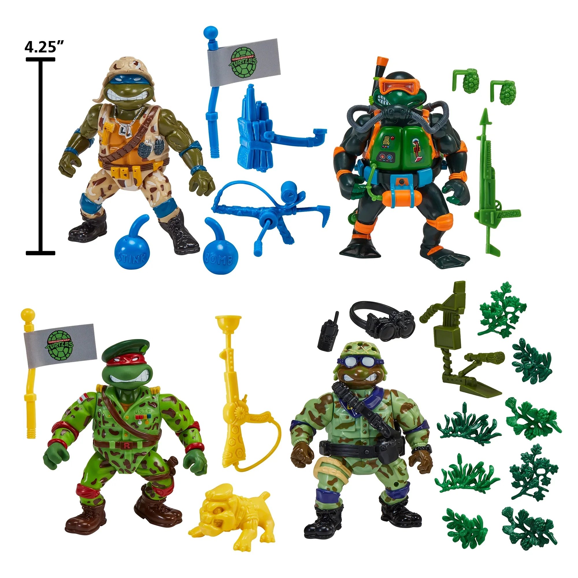 

4.65Inches Ninjas Turtles Mutant Military Lieutenant Leo Raph The Green Teen Beret Navy Seal Mike Action Figure Model Toys