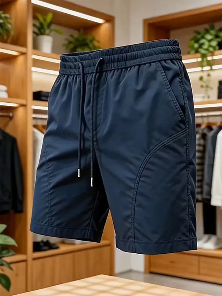 Pantalones Cortos de Trabajo Estilo Americano para Hombre, de Seda Helada, por Debajo de la Rodilla, Transpirables, de Secado...
