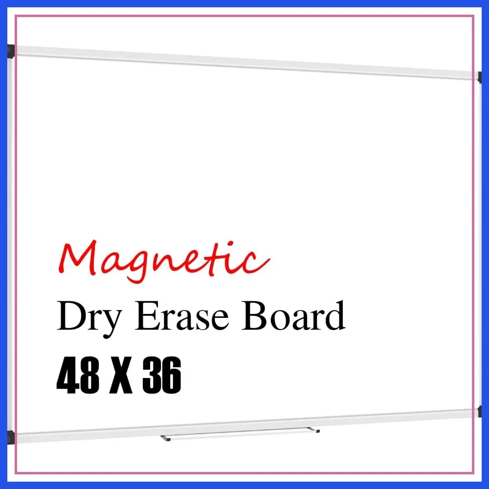 

XBoard Magnetic Whiteboard 48x36, Dry Erase Board 4x3 with Detachable Marker Tray
