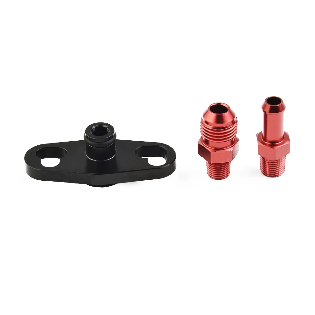 Pressure Regulator Kit Set Adapter For Toyota Nissan Aluminum Red+Black Car Fuel Line Rail Practical Stock Latest