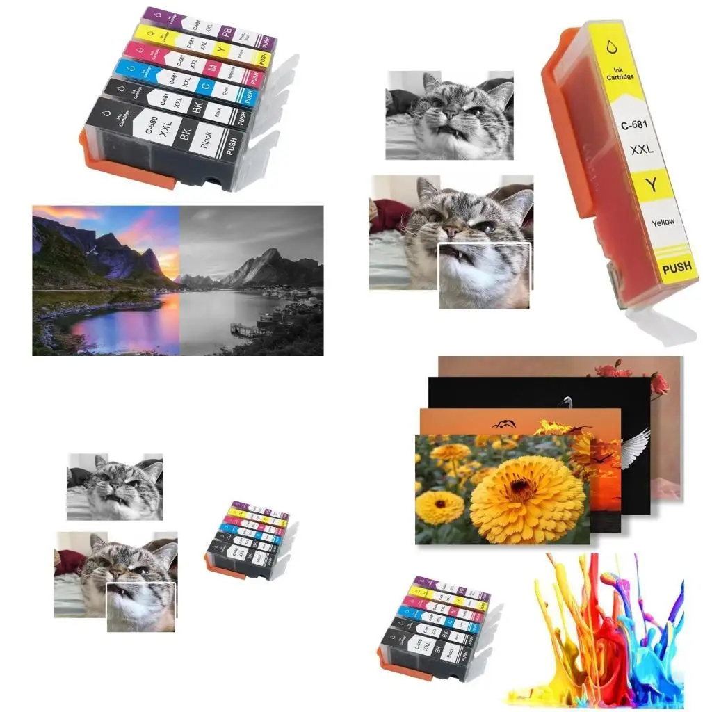 

652f Пополняемая PGI 680 CLI 681 Замена для для TR7560 чернильных картриджей