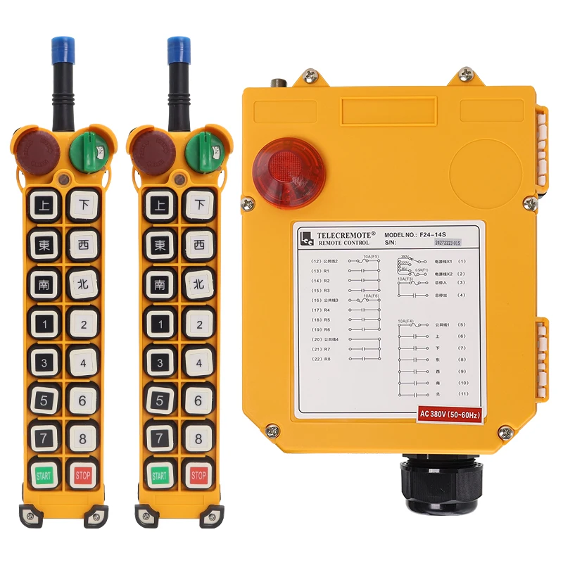 F24  433/868/915mhz Single Speed IP65 Waterproof  Industrial Universal Crane Wireless Transmitter Receiver Remote Control