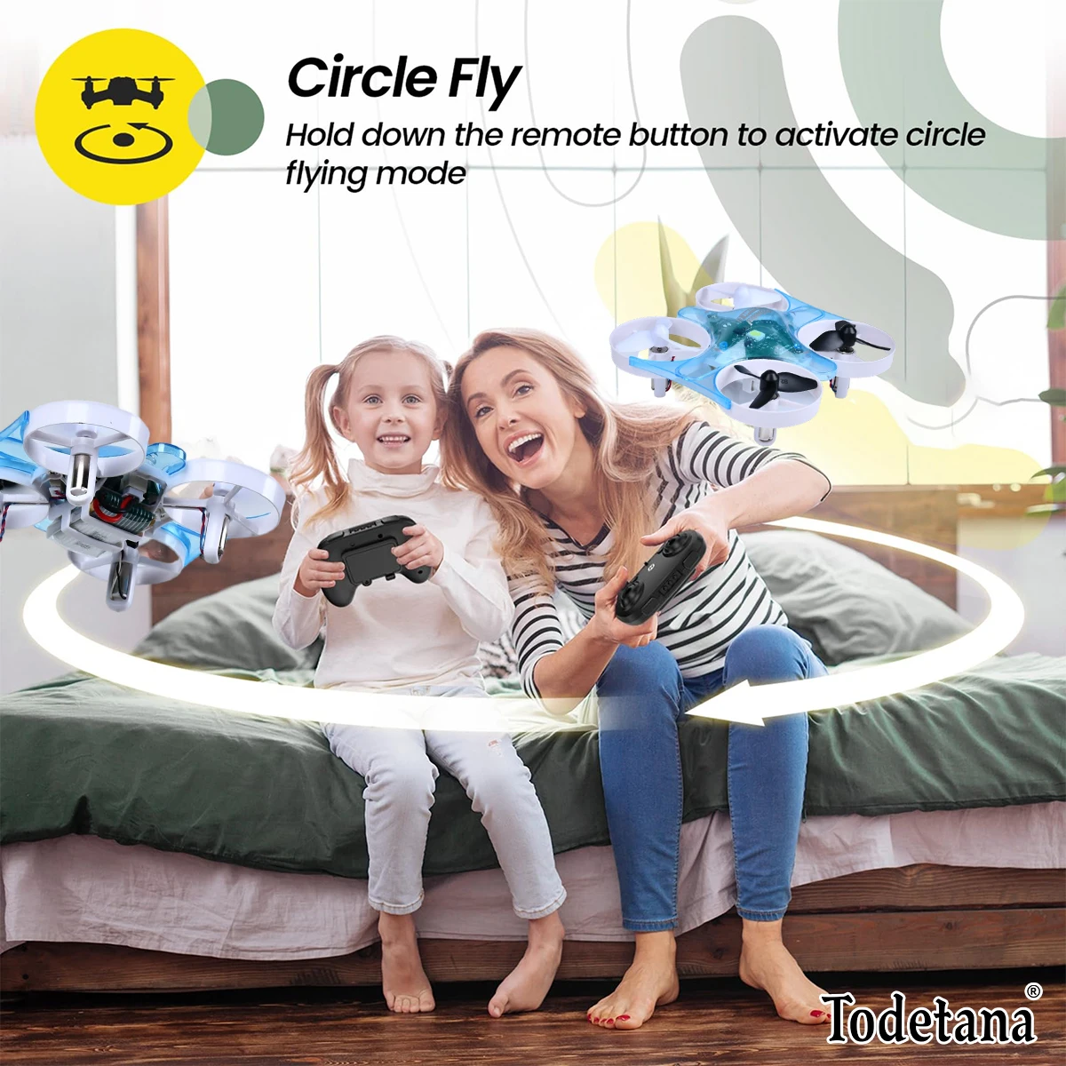 

Todetana Mini Drone: With Throw Launch, Circle Fly, 360° Flips & Altitude Hold – Ideal for Indoor Fun for Beginners